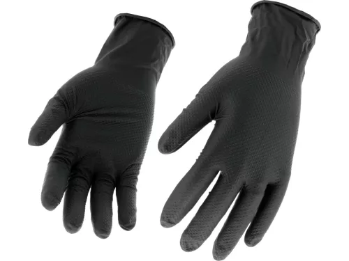 YATO YT-74743 Erős nitril kesztyű gyémánt mintával 10 - aes méret 50 db/csomag