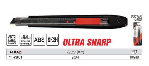 YATO YT-75003 Törhető pengés kés extra éles 9 mm