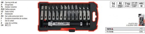 YATO YT-75140 Fafaragó kés készlet 14 részes