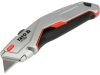 YATO YT-75204 Behúzható tarpézpengés kés övvágó / dobozbontó funkcióval +4 db pótpengével