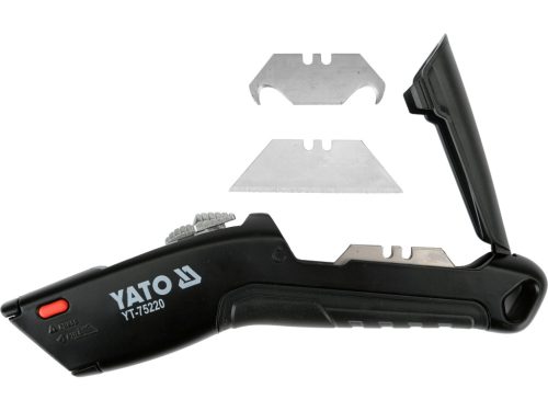 YATO YT-75220 Behúzható trapéz és horogpengés duplakés +2 x 3 db pótpengével