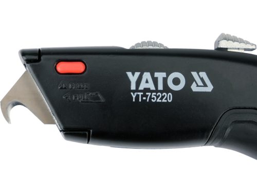 YATO YT-75220 Behúzható trapéz és horogpengés duplakés +2 x 3 db pótpengével