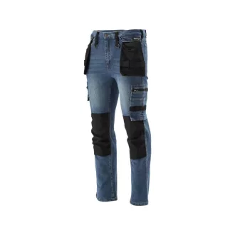   YATO YT-79053 Munkavédelmi farmer hosszúnadrág L/XL-es méret 17 zsebes sötétkék