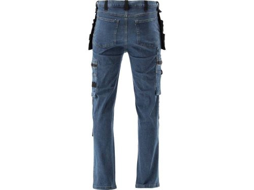 YATO YT-79055 Munkavédelmi farmer hosszúnadrág 2XL-es méret 17 zsebes sötétkék