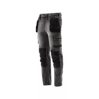  YATO YT-79063 Munkavédelmi farmer hosszúnadrág L/XL-es méret 17 zsebes szürke