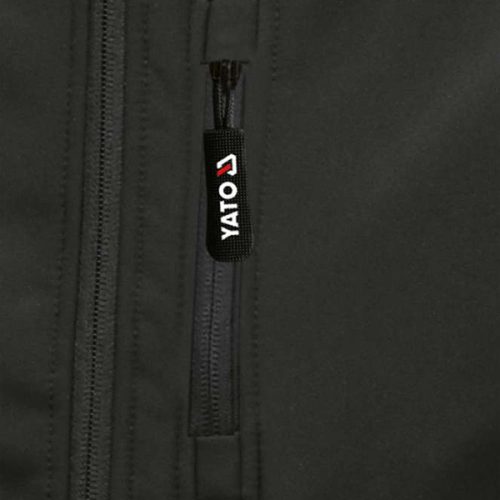 YATO YT-79551 Munkavédelmi softshell kabát kapucnival fekete M-es méret 3 zsebes