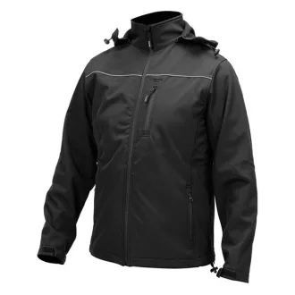   YATO YT-79552 Munkavédelmi softshell kabát kapucnival fekete L-es méret 3 zsebes