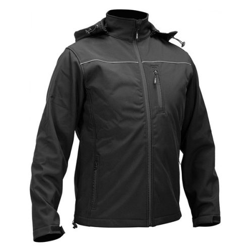 YATO YT-79555 Munkavédelmi softshell kabát kapucnival fekete 3XL-es méret 3 zsebes