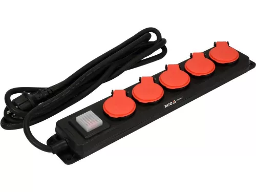 YATO YT-81242 Elektromos hosszabbító 5-ös elosztó 3 m 3 x 1,5 mm2