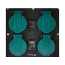 YATO YT-81271 Kültéri csatlakozóelosztó aljzat STONE IP44 4 x 230V