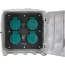 YATO YT-81271 Kültéri csatlakozóelosztó aljzat STONE IP44 4 x 230V