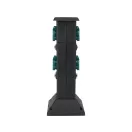 YATO YT-81274 Kültéri csatlakozóelosztó aljzat TOWER BLACK IP44 4 x 230V