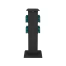 YATO YT-81275 Kültéri csatlakozóelosztó aljzat METAL TOWER BLACK IP44 4 x 230V