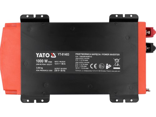 YATO YT-81483 Inverter 12 V / 230 V max 1000 W