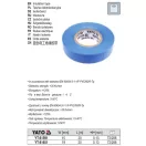 YATO YT-81651 Szigetelőszalag 19 x 0,13 mm x 20 m kék