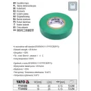 YATO YT-81652 Szigetelőszalag 19 x 0,13 mm x 20 m Zöld