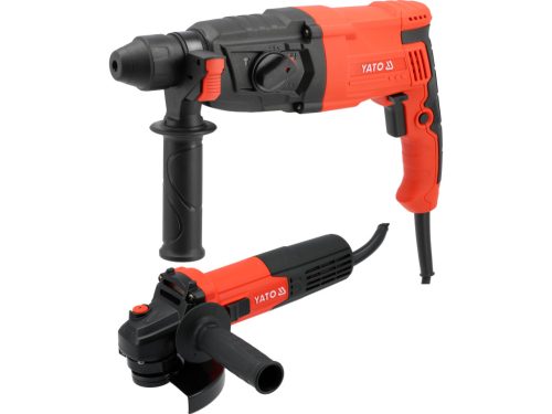 YATO YT-821200 Fúrókalapács 900W 3,2J SDSPlus + sarokcsiszoló 750W 125mm 12000Rpm készlet