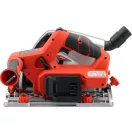 Yato YT-821702 Akkumulátoros merülőfűrész 140mm szénkefe nélküli motorral vezetősínnel, 2db szorítóval (akku és töltő nélékül)
