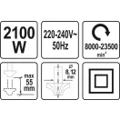 YATO YT-82380 Elektromos felsőmaró 2100W