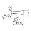 YATO YT-82496 Forrasztópákahegy T12 BC2 típus