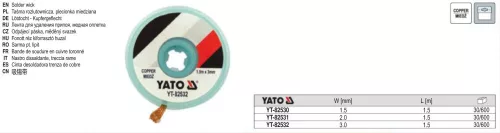 YATO YT-82531 Kiforrasztó szalag 2,0 mm x 1,5 m