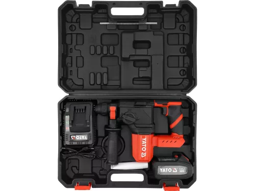 YATO YT-827721 Akkus fúrókalapács SDS+ BL motor 18V (töltő + 1x4Ah akku)