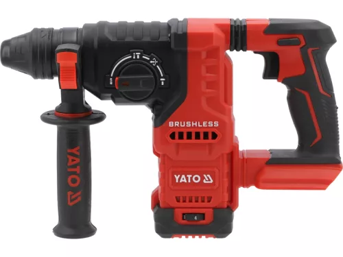 YATO YT-827726 Akkuulátoros fúrókalapács 18V SDS Plus 2,4J szénkefe nélküli motor (akku + töltő nélkül)