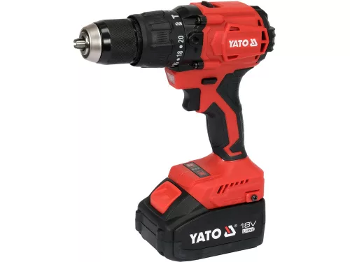 YATO YT-8277915 Akkus fúró-csavarozó 120 Nm szénkefe nélküli 18 V (2 x 4,0 Ah akku + töltő)