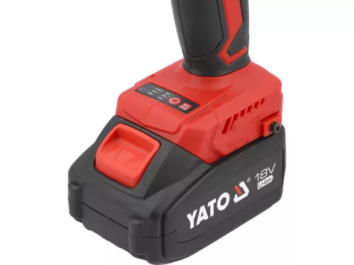 YATO YT-8277935 Akkus ütvecsavarozó 1/2" 800 Nm szénkefe nélkül 18 V (2 x 4,0 Ah akku + töltő)