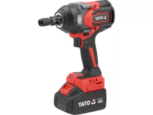 YATO YT-828071 Akkus ütvecsavarozó 1/2 Col 1200 Nm szénkefe nélküli 18 V (1 x 4,0 Ah + töltő)