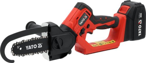 YATO YT-828115 Akkumuátoros ács láncfűrész 6 col láncvezetővel, szénkefe nélküli motorral (1x4Ah + töltő)