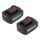 YATO YT-828252 Akkumulátoros sarokcsiszoló 18V 125mm szénkefe nélküli motorral (2x 4,0 Ah akku + töltő)