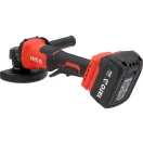 YATO YT-828255 Akkumulátoros sarokcsiszoló szénkefe nélküli motorral 18V (töltő + 2 x 4 Ah akku)