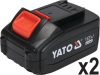 YATO YT-82828 Akkus sarokcsiszoló 125 mm 18 V Li-Ion (2 x 3,0 Ah akku + töltő)