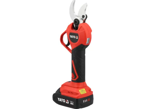 YATO YT-828380 Akkumulátoros metszőolló 18V 2Ah max 30mm szénkefe nélküli motor (1x akku + töltő)