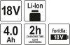 YATO YT-82844 Akkumulátor 18 V / 4,0 Ah Li-ion