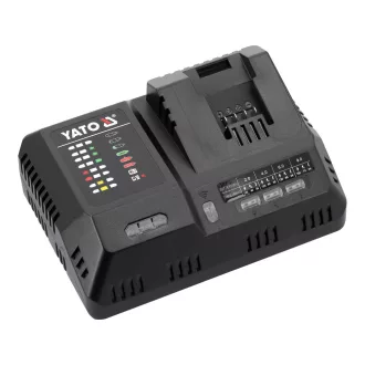   YATO YT-828502 Szupergyors intelligens akkumulátor töltő 18V (2.4-12A) hűtőrendszerrel