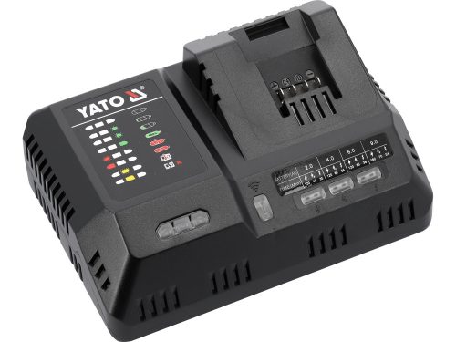 YATO YT-828502 Szupergyors intelligens akkumulátor töltő 18V (2.4-12A) hűtőrendszerrel