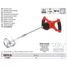 YATO YT-82881 Akkus keverőgép M14 18 V Li-Ion (akku + töltő nélkül)