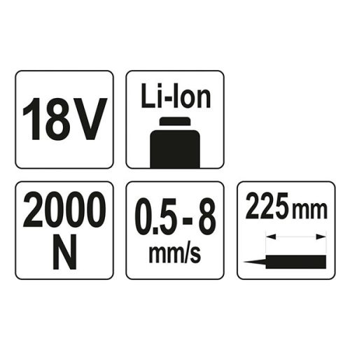 YATO YT-82889 Akkus kittkinyomó- és ragasztópisztoly 225 ml 18 V (akku + töltő nélkül)