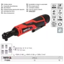 YATO YT-82902 Akkus sarok ütvecsavarozó 3/8" 45 Nm 12 V Li-Ion (1 x 2,0 Ah akku + töltő)