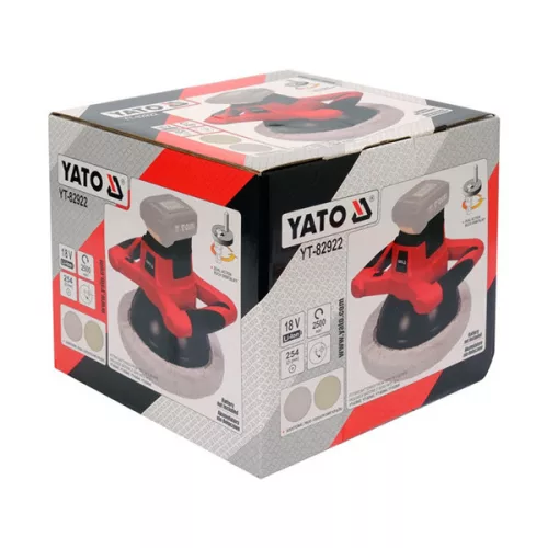 YATO YT-82922 Akkus excenter polírozó 254 mm szénkefe nélküli 18 V Li-Ion (akku + töltő nélkül)