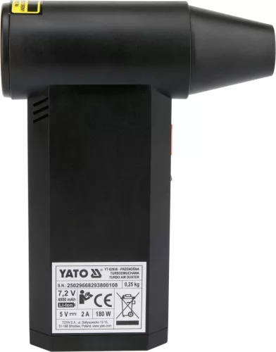 YATO YT-82938 Légseprű 7,2 V 4 Ah 135000 Rpm