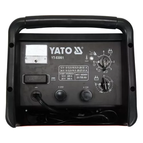 YATO YT-83061 Akkumulátor töltő-indító 12-24 V / 360 A / 20-700 Ah