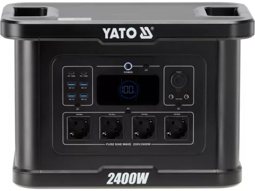 YATO YT-83095 Hordozható erőmű 2400W, 2232WH LIFEPO4, EPS
