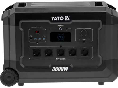 YATO YT-83096 Hordozható erőmű 3600W, 3072WH LIFEPO4, EPS