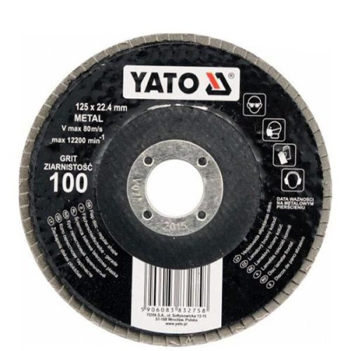 YATO YT-83273 Lamellás csiszolókorong 125 x 22,4 mm / P60