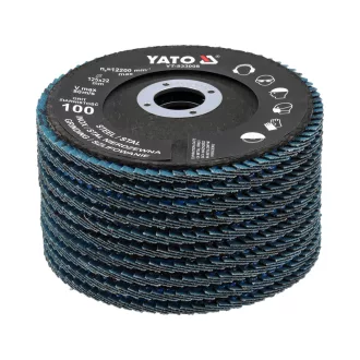   YATO YT-833003 Kék lamellás csiszolókorong P100 125 mm (10 db/csomag)