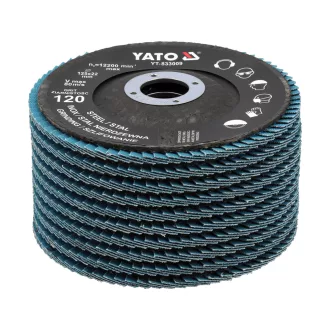   YATO YT-833004 Kék lamellás csiszolókorong P120 125 mm (10 db/csomag)