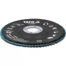 YATO YT-833007 Lamellás csiszolókorong P80 125mm Inox anyagokhoz cirkónium szemcsékkel